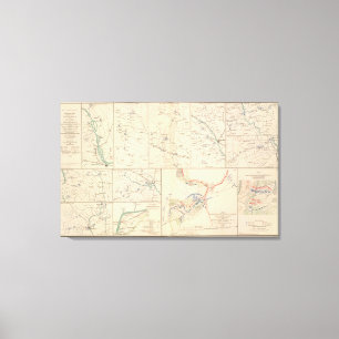 Impressão Em Tela Mapas da campanha de Goldsborough do savana