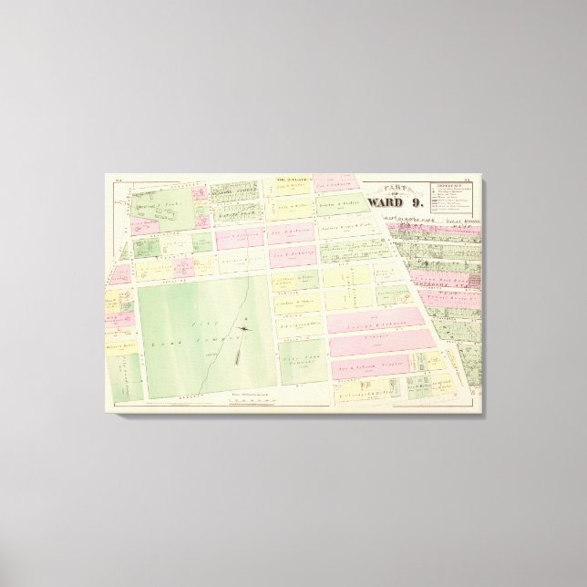 Impressão Em Tela Mapas de rua e de construção (Frente)