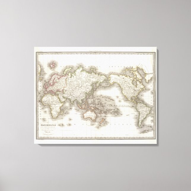 Impressão Em Tela Mappemonde - Mapa do globo (Frente)