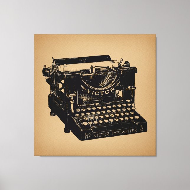 Impressão Em Tela Máquina de escrever antiga máquina faseada (Frente)