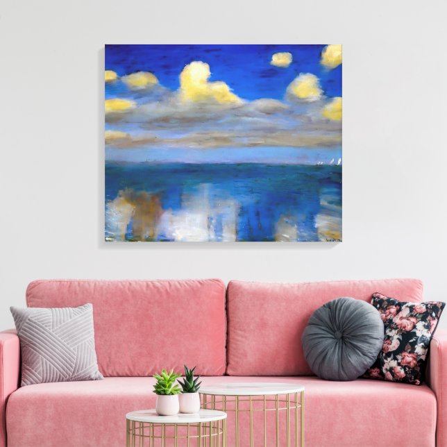Impressão Em Tela Mar Calmo | Emil Nolde | (Insitu(Sala de estar))