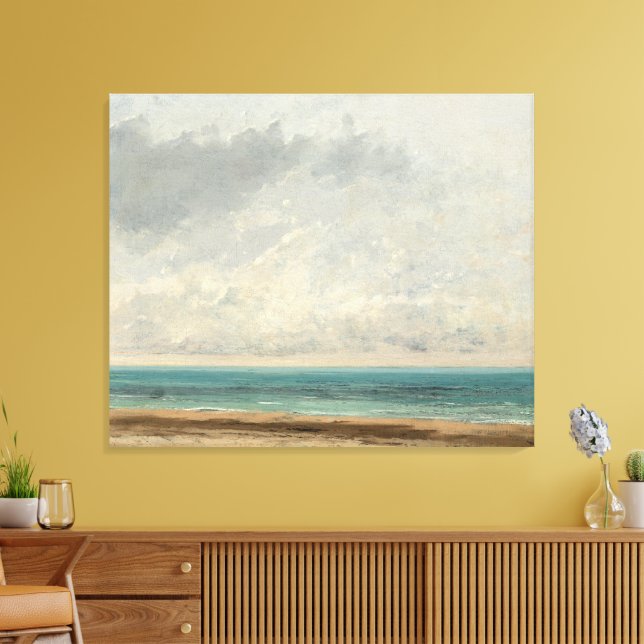 Impressão Em Tela Mar Calmo - Gustave Courbet (Insitu(Sala de estar))