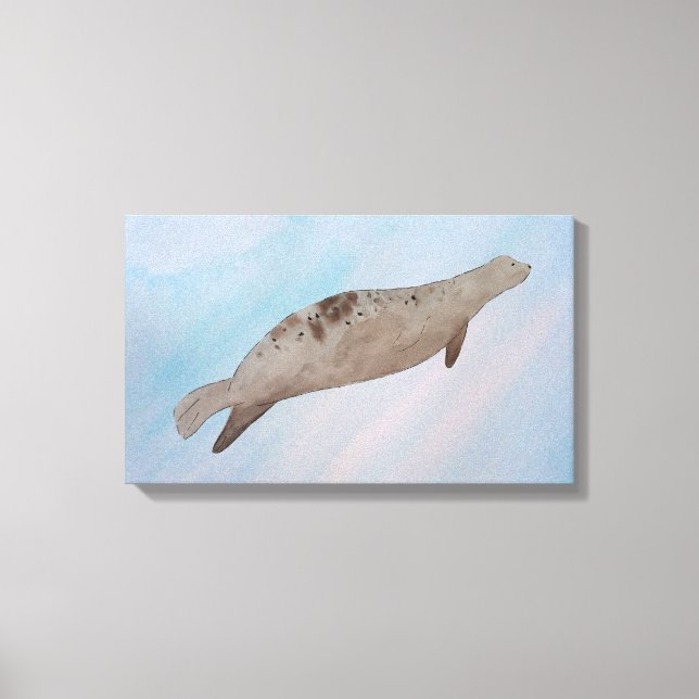 Impressão Em Tela Mar do Porto de Aquarela (Frente)