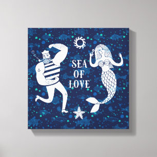 Impressão Em Tela Mar do poster do amor