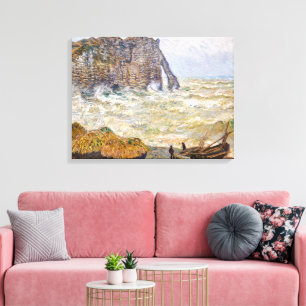 Impressão Em Tela Mar Esgotado em Étretat Monet
