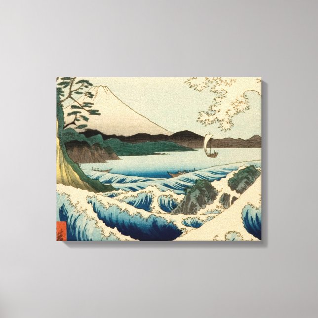 Impressão Em Tela Mar Japonês de Satta Hiroshige Art (Frente)