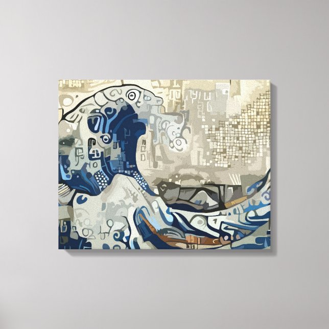Impressão Em Tela Mar | Zazzle_Growth. (Frente)