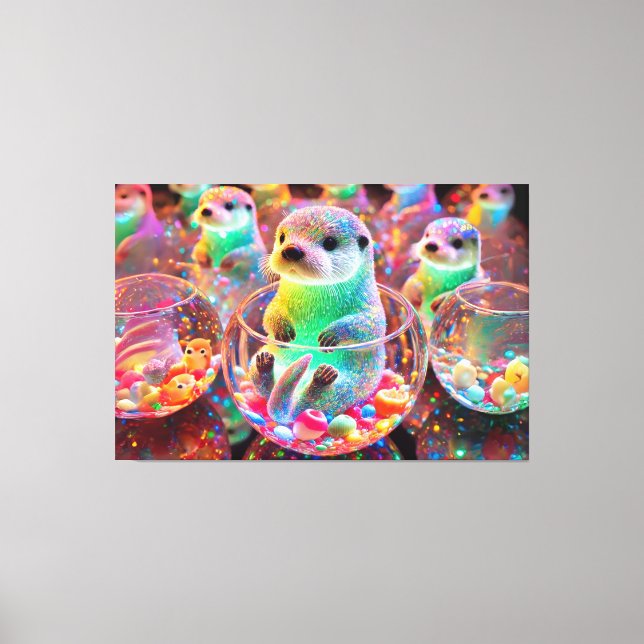 Impressão Em Tela Maravilhosa Sea Otter (Frente)