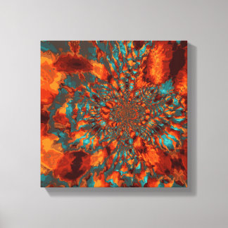 Impressão Em Tela Marble Laranja