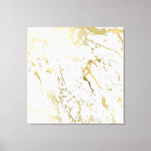 Impressão Em Tela Marble Stone Abstrato White Carrara Dourada Luxo
