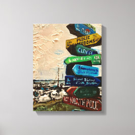 Impressão Em Tela Marcador de Direção na Ilha Kelley, Pintura