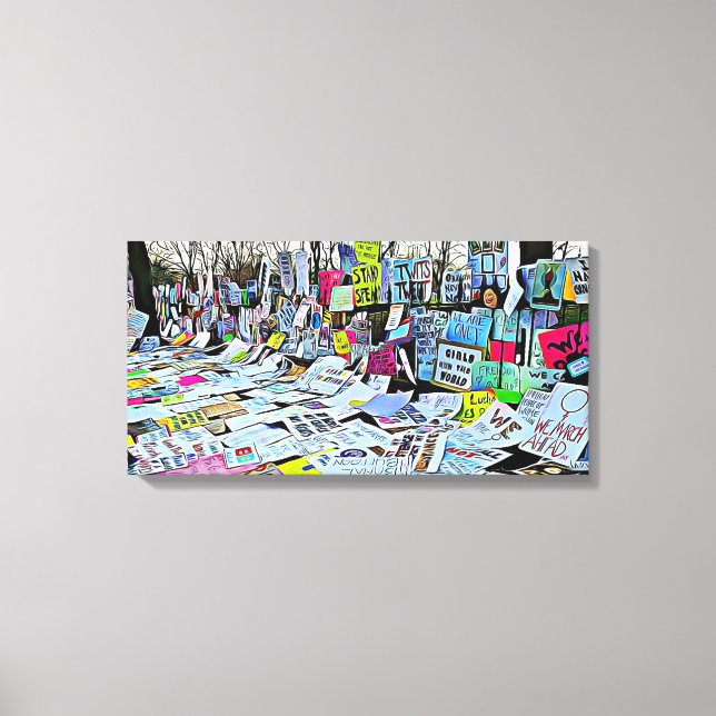 Impressão Em Tela Marcha das Mulheres Sinais Mais Bonitos de Arte Ca (Frente)