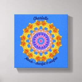 Impressão Em Tela Março Nascimento Flor Personalizado Mandala Zen Ar