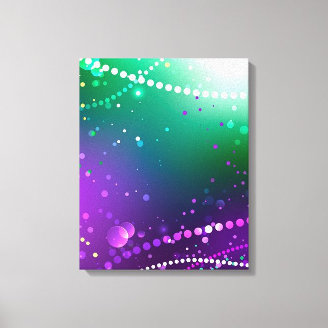 Impressão Em Tela Mardi Gras Festivo Purple Background (Frente)