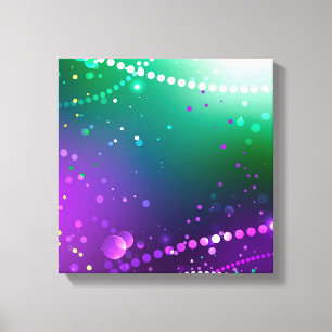 Impressão Em Tela Mardi Gras Festivo Purple Background