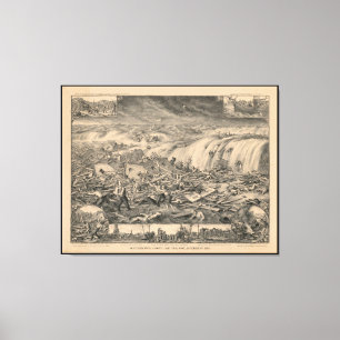 Impressão Em Tela Maremoto terrível do golfo da calamidade de