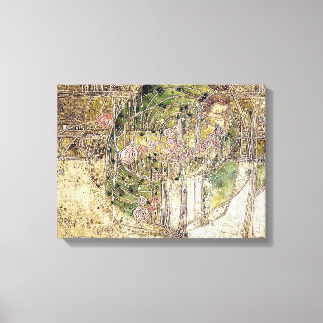 Impressão Em Tela Margaret Macdonald - A Princesa Dormente (Frente)