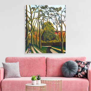 Impressão Em Tela Margens do Bièvre Henri Rousseau