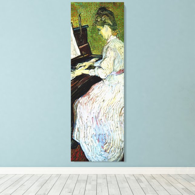 Impressão Em Tela Marguerite Gachet ao Piano por Vincent van Gogh (Insitu(piso de madeira))