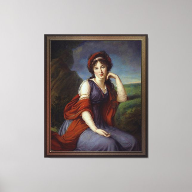 Impressão Em Tela Maria Razumovskaya por Elisabeth-Louise Le Brun (Frente)