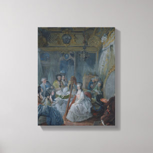 Impressão Em Tela Marie Antoinette em sua câmara em Versalhes