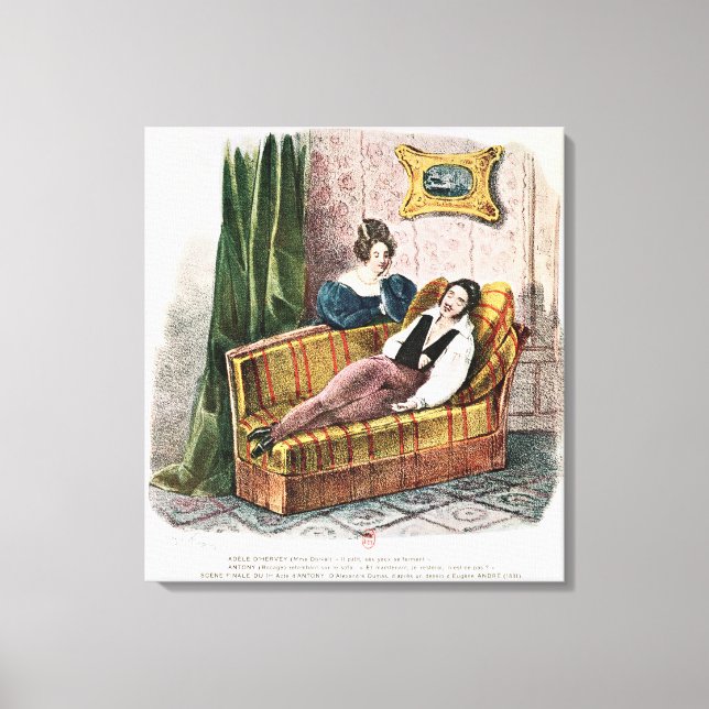 Impressão Em Tela Marie Dorval no papel de Adele d'Hervey (Frente)