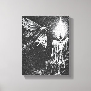 Impressão Em Tela Mariposa para a Chama — por BurnsInHell