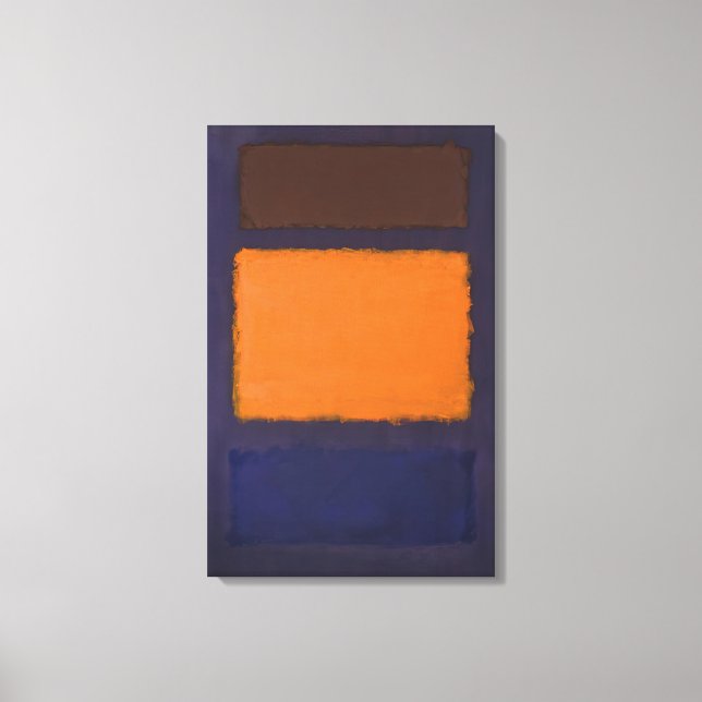 Impressão Em Tela Mark Rothko - Castanho, Laranja, Azul em Maroon -  (Frente)