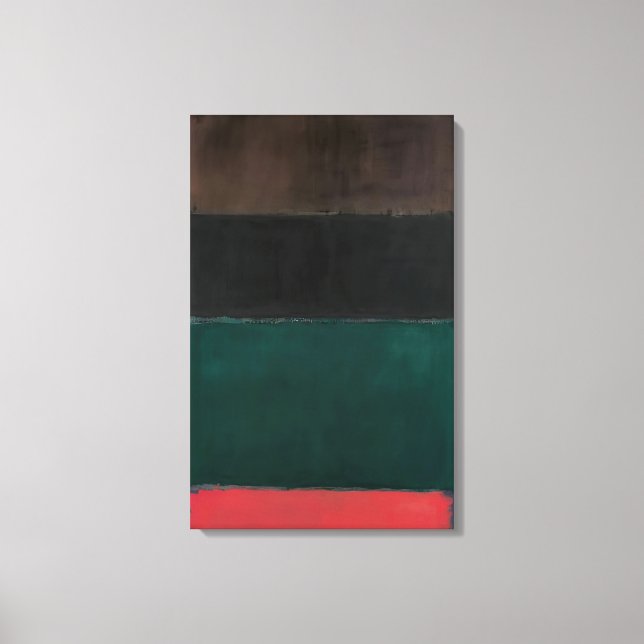 Impressão Em Tela Mark Rothko - Sem Título Red-Brown, Preto, Verde,  (Frente)