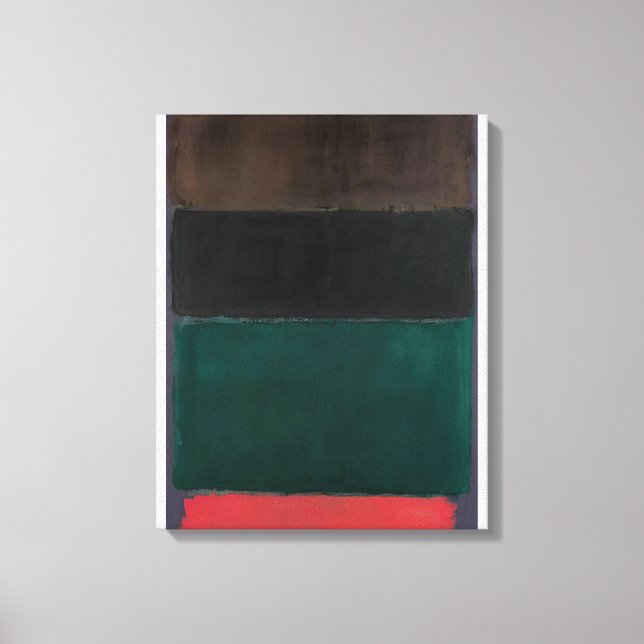 Impressão Em Tela Mark Rothko - Sem Título Red-Brown, Preto, Verde,  (Frente)