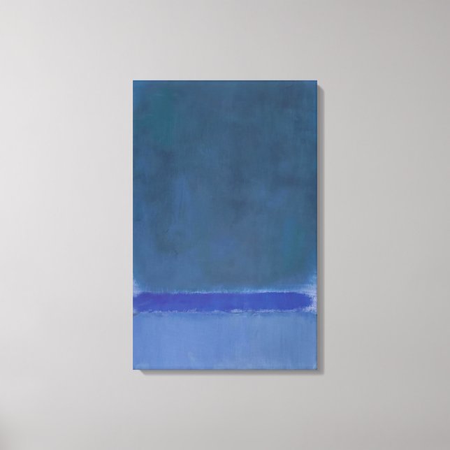 Impressão Em Tela Mark Rothko - Verde sem título Azul - 1968 (Frente)
