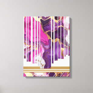 Impressão Em Tela Mármore Abstrato de linha geométrica minimalista