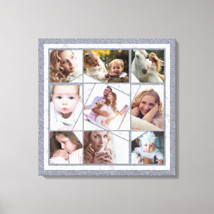 Impressão Em Tela Mármore das imagens   de Instagram da colagem 9 d