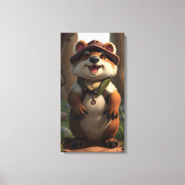 Impressão Em Tela Marmota