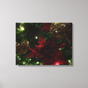Impressão Em Tela Maroon e Dourada árvore de Natal I Foto de Férias
