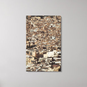 Impressão Em Tela Marrocos, Fes, Vista aérea da paisagem urbana