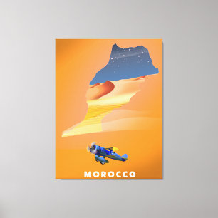 Impressão Em Tela Marrocos ilustrou a cópia do poster de viagens do
