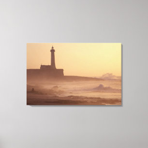 Impressão Em Tela Marrocos, Rabat, Farol ao pôr do sol com