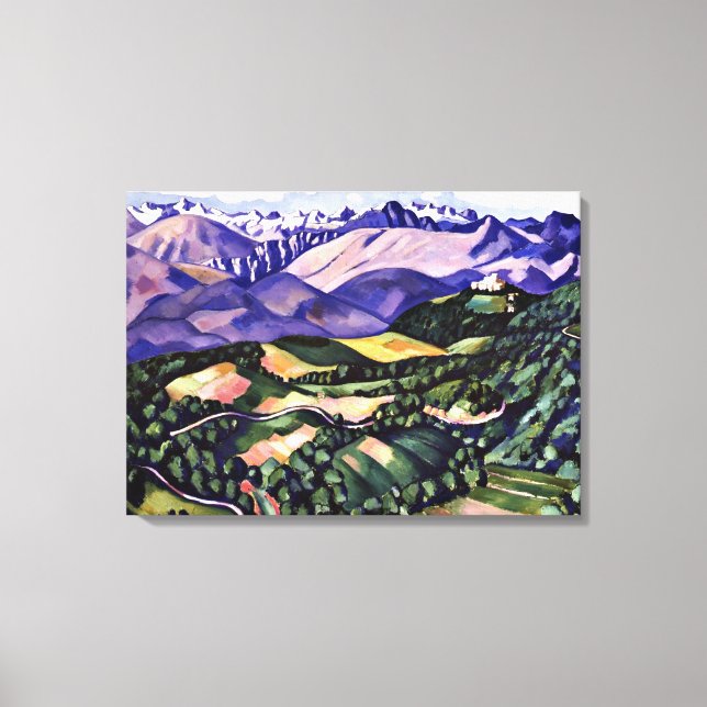 Impressão Em Tela Marsden Hartley - Montanhas Roxas, Veneza (Frente)