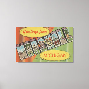 Impressão Em Tela Marshall, Michigan - grandes cenas da letra