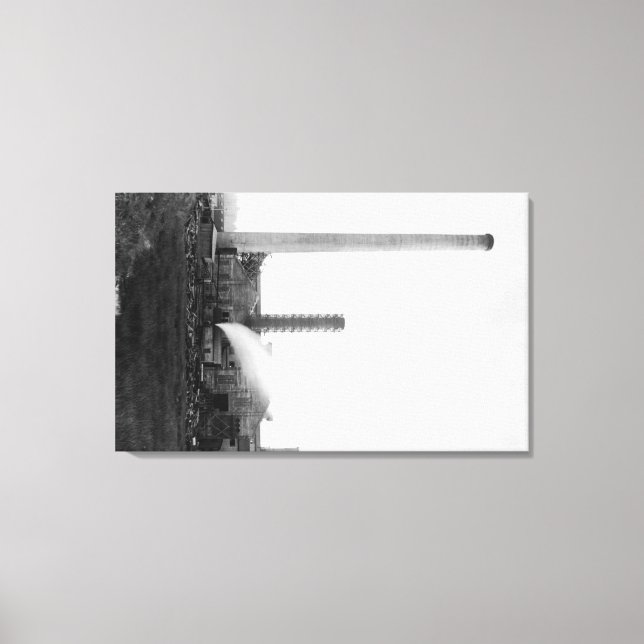 Impressão Em Tela Marshfield, Oregon View of Lumber Mills (Frente)