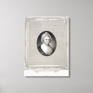 Impressão Em Tela Martha Washington, gravado por James Barton Longac