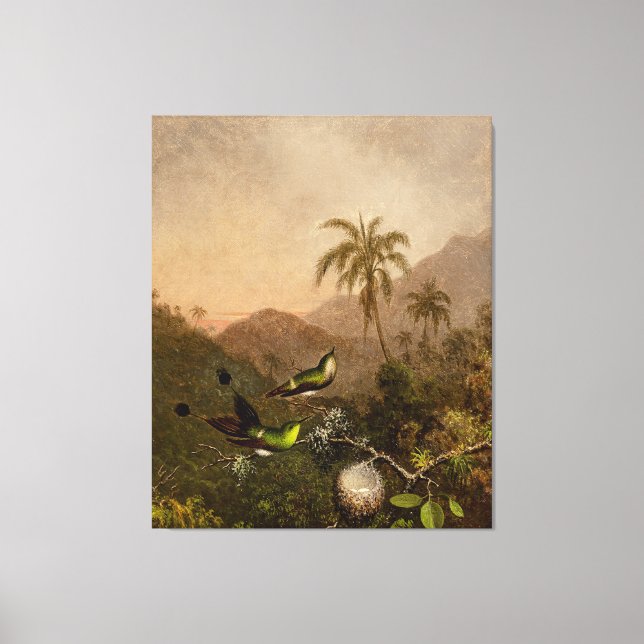 Impressão Em Tela MARTIN J.HEADE - Dois Beijos Verdes - (Frente)