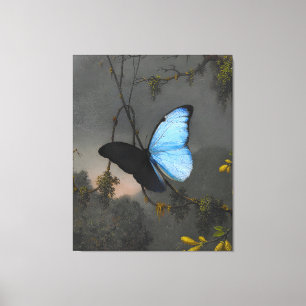 Impressão Em Tela MARTIN JOHNSON HEADE - Borboleta Azul Morpho -