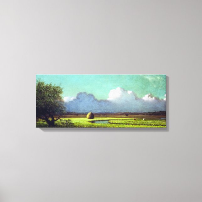 Impressão Em Tela Martin Johnson Heade Sunlight Shadow Newbury Marsh (Frente)