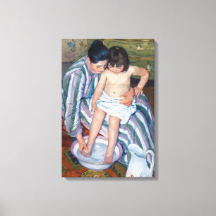 Impressão Em Tela Mary Cassatt - O Banho da Criança / O Banho