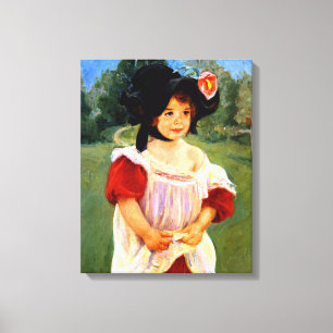 Impressão Em Tela Mary Cassatt - Primavera, Margot em Pé em um Jardi