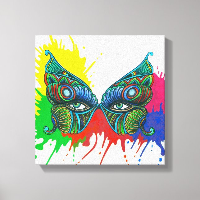 Impressão Em Tela Máscara - Borboleta (Frente)