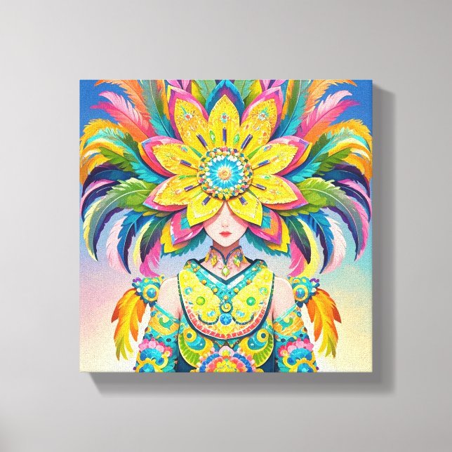 Impressão Em Tela Máscara de flor para o carnaval  (Frente)