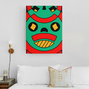 Impressão Em Tela Máscara de Meia Tribal